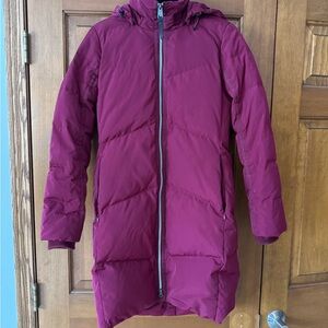 Lands' End Women's Deep Red Puffer Jacket